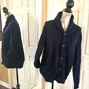 Unisex 100% cotton navy Cardigan